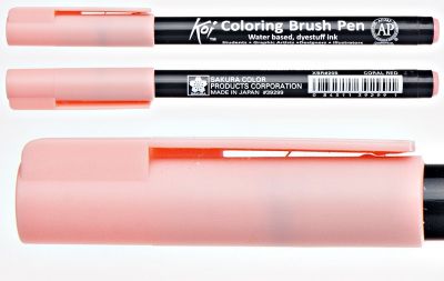 Pisak pędzelkowy Koi Coloring Brush Pen Sakura #205 coral red